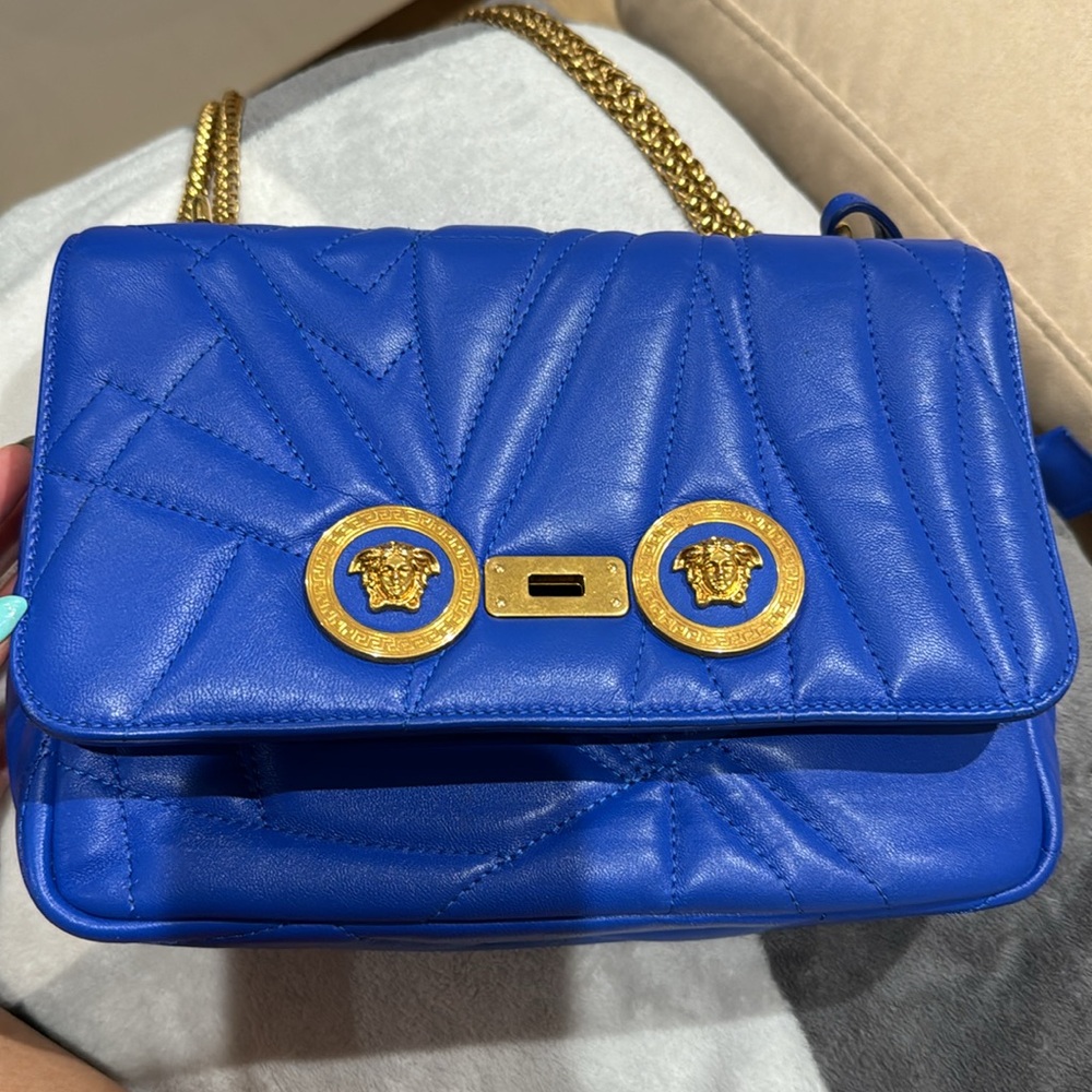Versace medusa bag blue